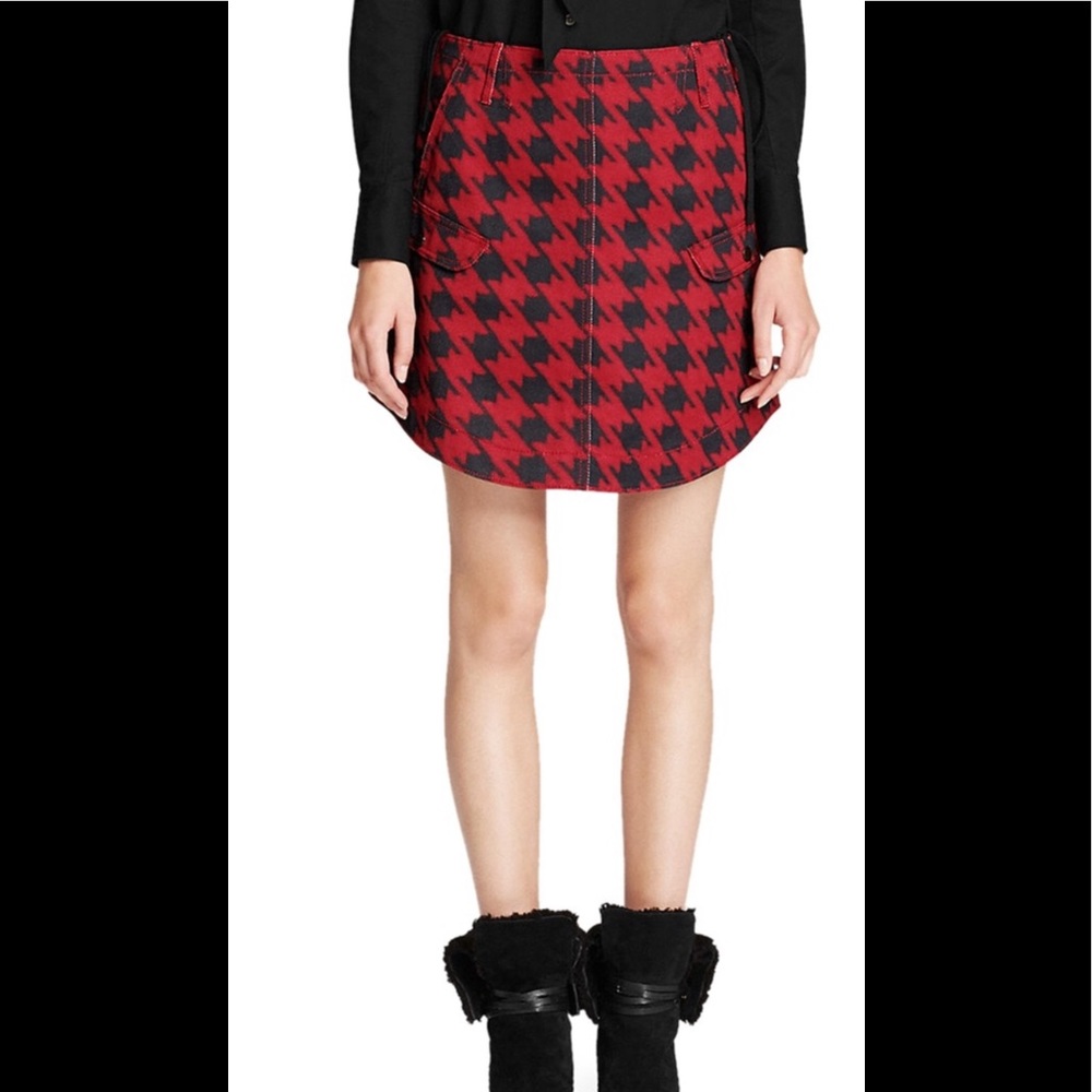 Coach Houndstooth Skirt